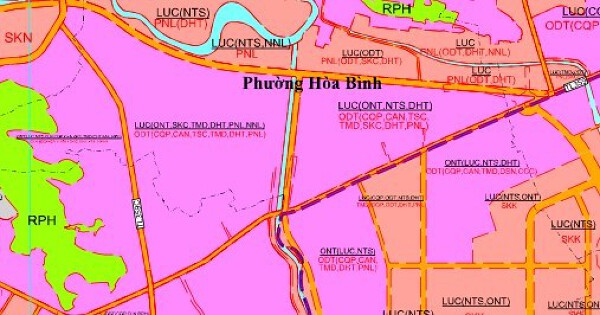 Bản đồ quy hoạch giao thông phường Hoà Bình, TP Hải Phòng