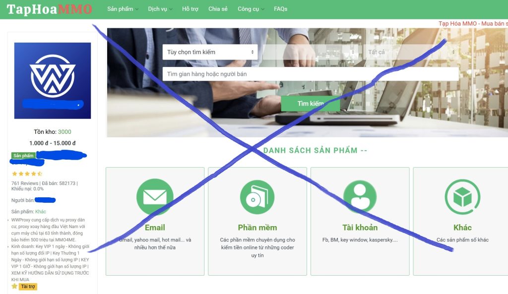 Cẩn thận với Tạp Hóa MMO (taphoammo.net)