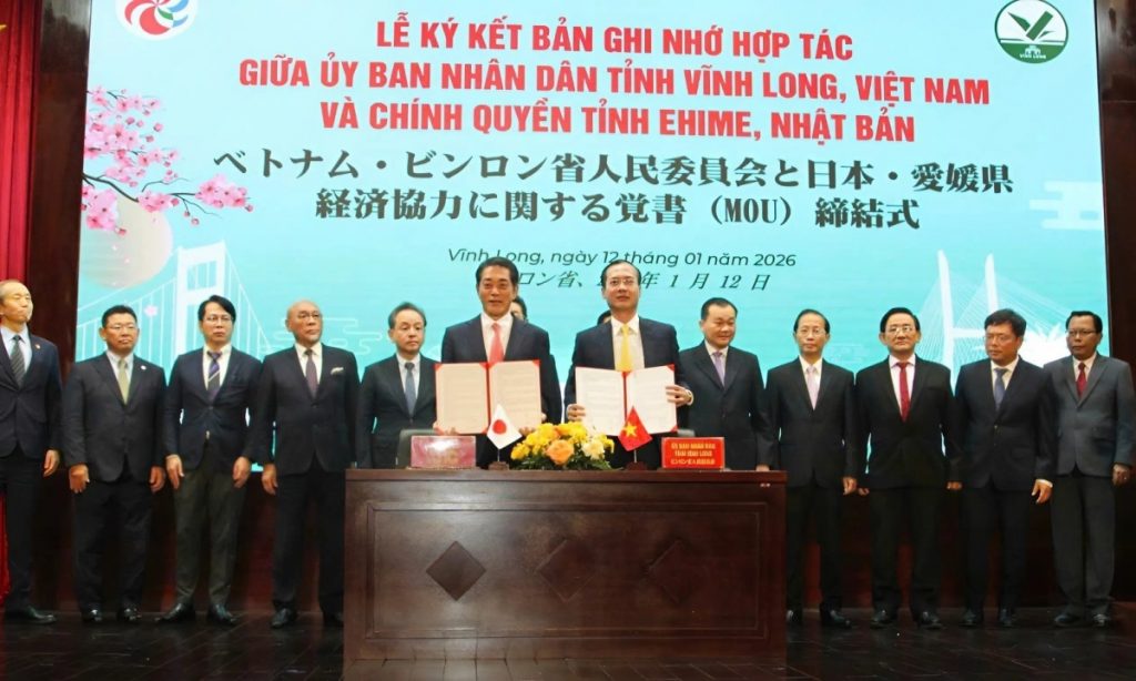 Vĩnh Long mở rộng hợp tác kinh tế với tỉnh Ehime, Nhật Bản
