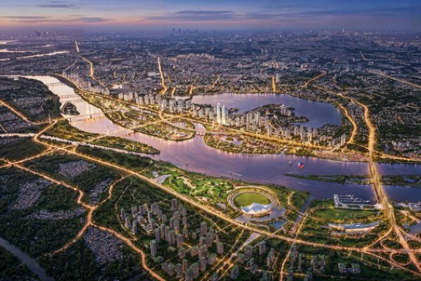 Đề xuất xây 4 khu đô thị phục vụ di dân trục đại lộ sông Hồng