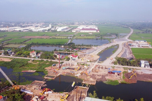 Tiến độ đường song hành vành đai 5 ở khu Bắc Ninh Bình