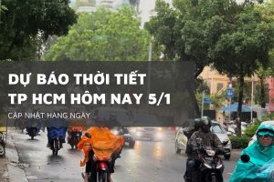 Dự báo thời tiết TP HCM hôm nay 5/1 ngày nắng, chiều tối mưa dông rải rác, triều cường dự kiến đạt đỉnh