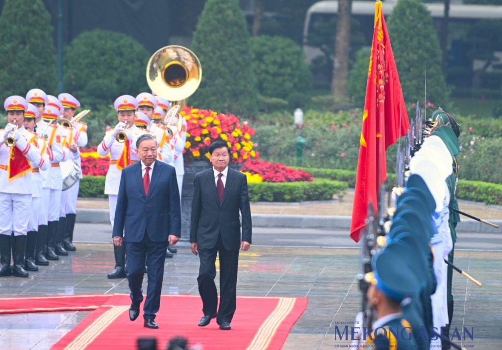 Tổng Bí thư Tô Lâm chủ trì lễ đón Tổng Bí thư, Chủ tịch nước Lào缩略图 Tổng Bí thư Tô Lâm chủ trì lễ đón Tổng Bí thư, Chủ tịch nước Lào