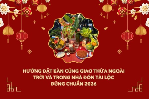 Hướng đặt bàn cúng giao thừa ngoài trời và trong nhà đón tài lộc đúng chuẩn 2026