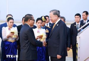 Tổng Bí thư Tô Lâm bắt đầu chuyến thăm cấp Nhà nước tới Campuchia