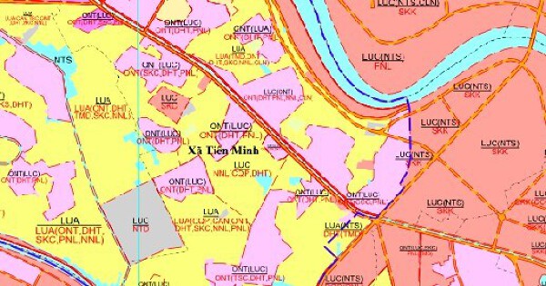 Bản đồ quy hoạch sử dụng đất xã Tiên Minh, TP Hải Phòng