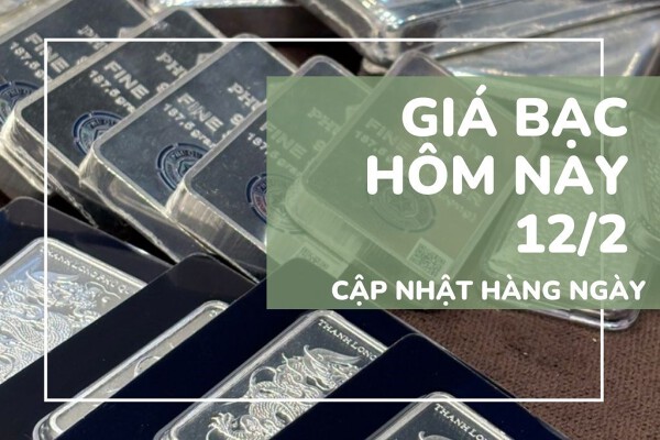 Giá bạc hôm nay 12/2 đồng loạt bật tăng trước Tết, bạc thỏi SBJ áp sát 94 triệu đồng/kg