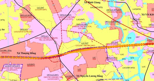 Bản đồ quy hoạch giao thông xã Bình Giang, TP Hải Phòng